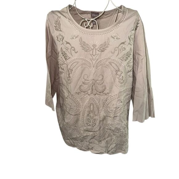 Beautiful Chico’s embroidered  Womens Boho Chico’s size  3 US SIZE large WOMEN - - Picture 1 of 6